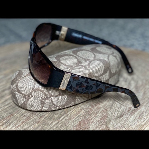 COACH Sunglasses Abigale Tortoise VINTAGE!Original hard case included! - Picture 3 of 14